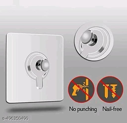 10 PCS Self-Adhesive Wall Hooks Suitable for bathroom, kitchen, bedroom, and office