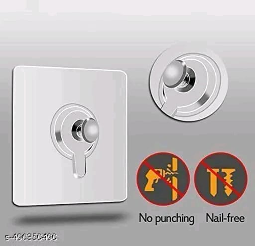 10 PCS Self-Adhesive Wall Hooks Suitable for bathroom, kitchen, bedroom, and office