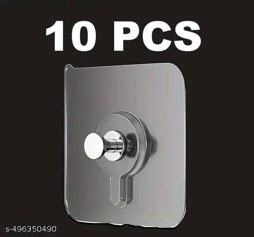 10 PCS Self-Adhesive Wall Hooks Suitable for bathroom, kitchen, bedroom, and office